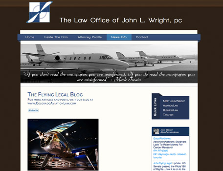 Aviation Law Firm Website